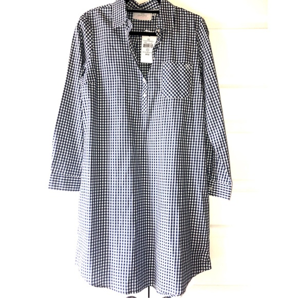 Lauren James Gingham Shirt Dress. NWT. Size M. - Picture 3 of 6